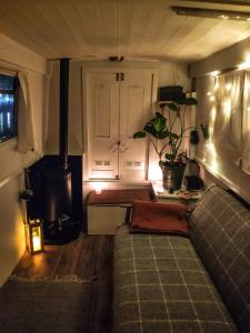 Cute narrow boat in centre London