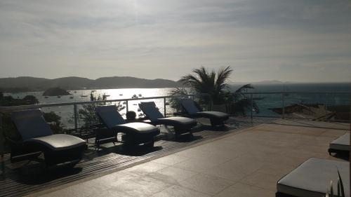 Vista da área da piscina
