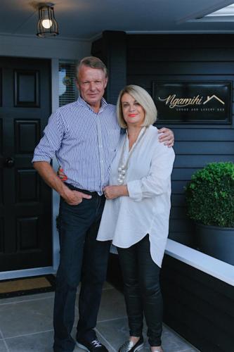 Leigh the owner of the lodge with her partner Mike.